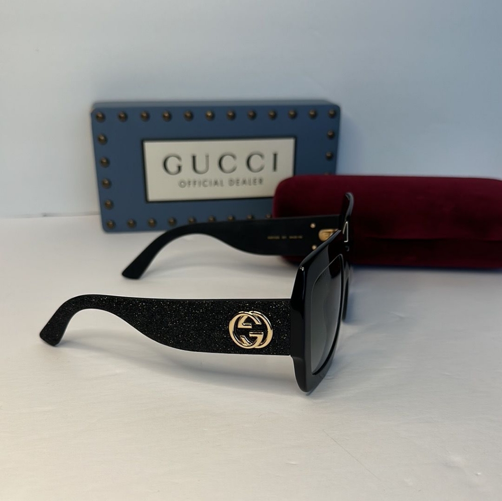 💯 - Authentic New Gucci sunglasses Urban GG0102S 001 - Picture 12 of 13